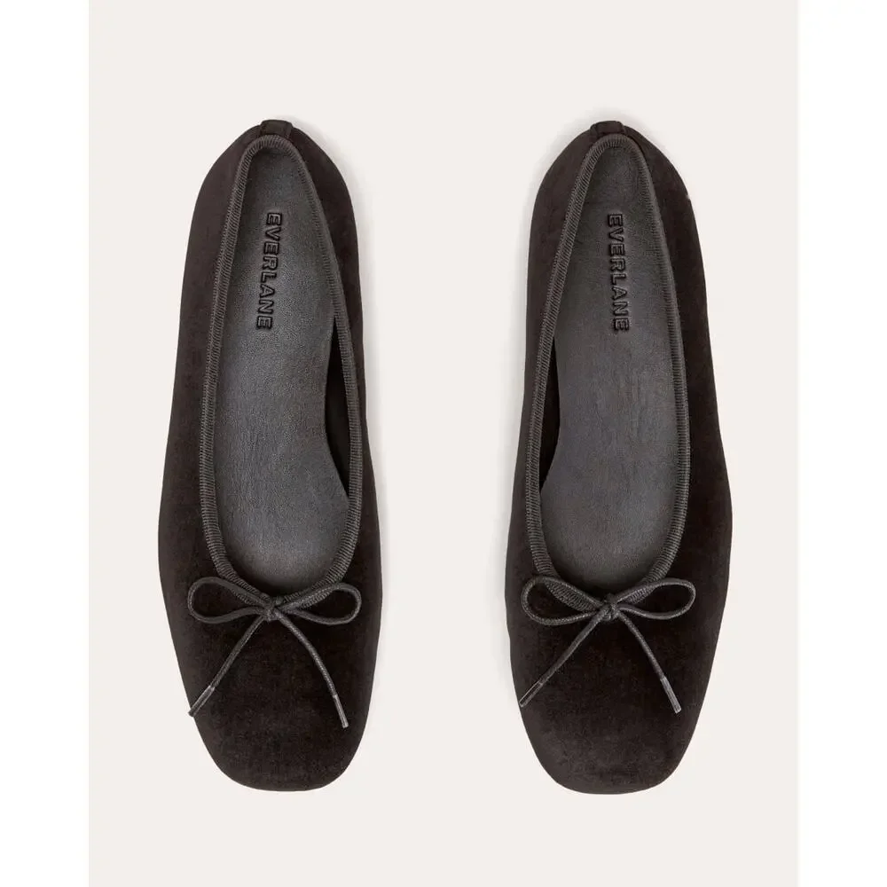 Everlane The Day Ballet Flat in Black Velvet Size 9.5